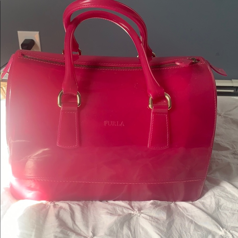 Hot pink Furla candy bag